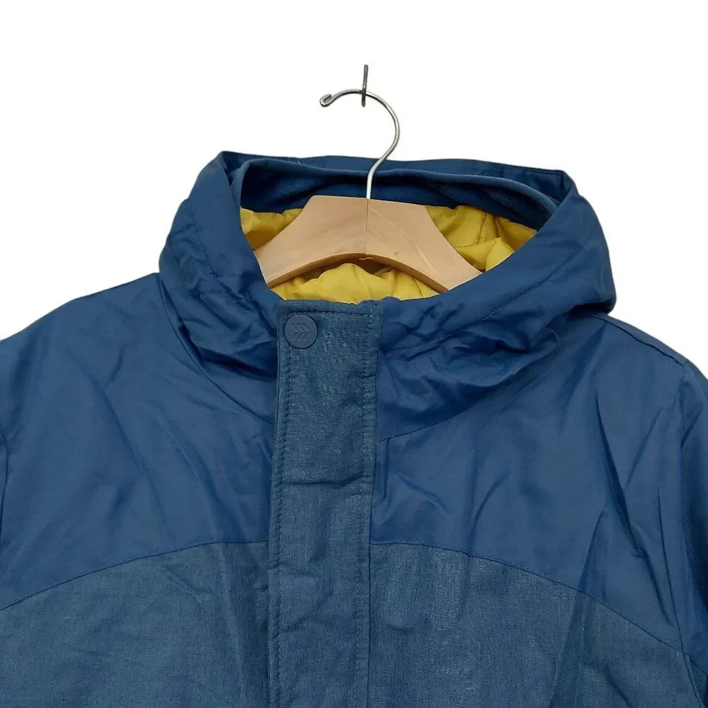 All In Motion Soft Shell Hooded Jacket Youth XL 16 Blue Zip Up Insulated Winter